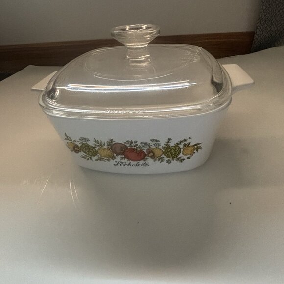 CORNING WARE SPICE of LIFE L’Echalote Casserole A-1-B w/ Pyrex Lid Vintage 1 Qt - Picture 2 of 5